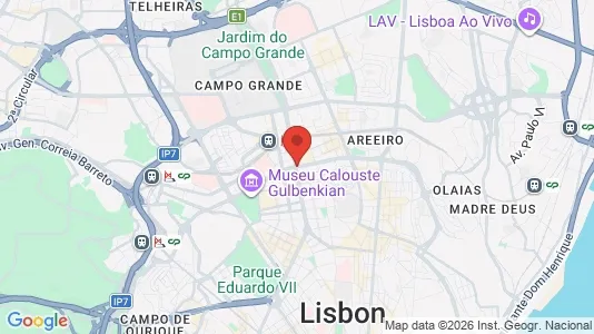 Apartments for rent i Lisboa Avenidas Novas - kort over placeringen