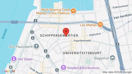 Apartments for rent i Stad Antwerp - kort over placeringen