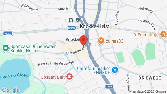 Apartments for rent i Knokke-Heist - kort over placeringen