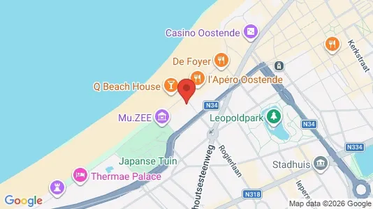 Apartments for rent i Oostende - kort over placeringen