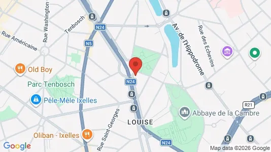 Apartments for rent i Brussels Elsene - kort over placeringen