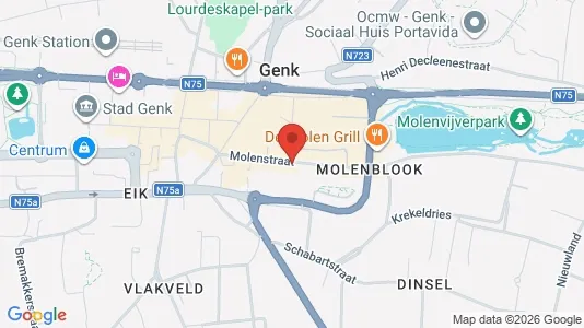 Apartments for rent i Genk - kort over placeringen