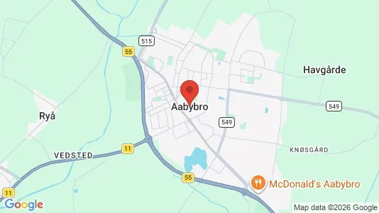 Apartments for rent i Aabybro - kort over placeringen