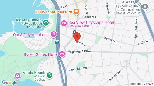 Apartments for rent i Glyfada - kort over placeringen