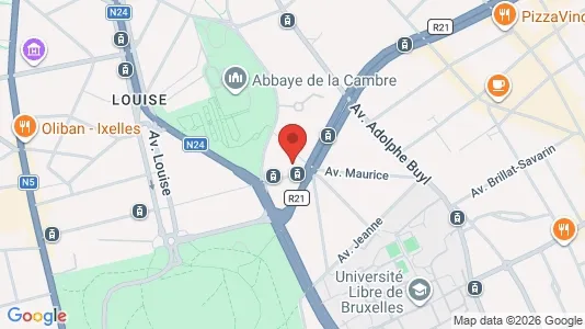 Apartments for rent i Brussels Elsene - kort over placeringen