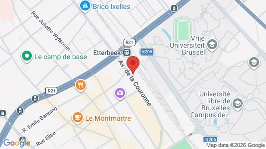 Apartments for rent i Brussels Elsene - kort over placeringen