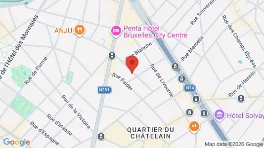 Apartments for rent i Brussels Elsene - kort over placeringen