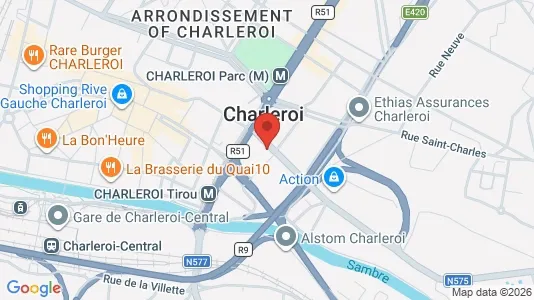 Apartments for rent i Charleroi - kort over placeringen