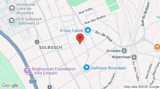 Apartments for rent i Brussels Elsene - kort over placeringen