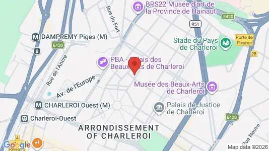 Apartments for rent i Charleroi - kort over placeringen