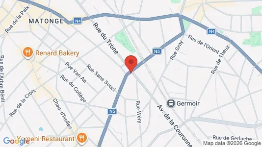 Apartments for rent i Brussels Elsene - kort over placeringen