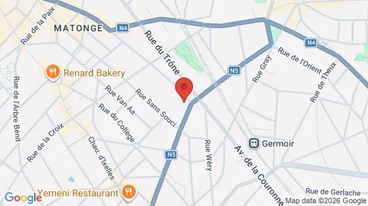 Apartments for rent i Brussels Elsene - kort over placeringen