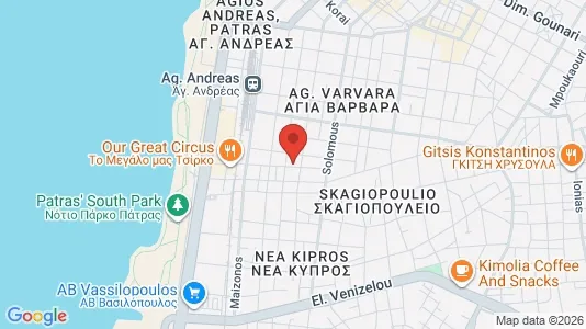 Apartments for rent i Patras - kort over placeringen