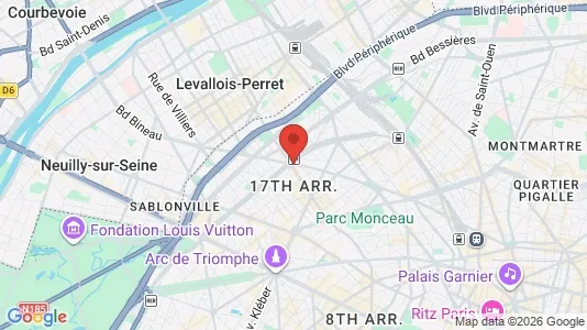 Rooms for rent i Paris 17ème arrondissement - kort over placeringen