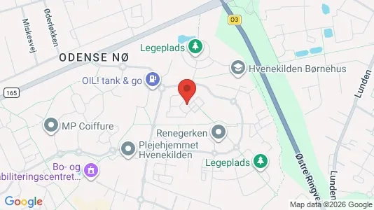 Apartments for rent i Odense NØ - kort over placeringen