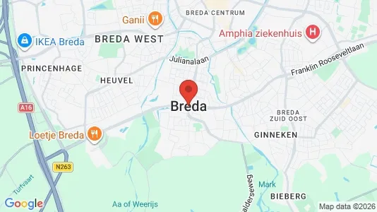 Apartments for rent i Breda - kort over placeringen