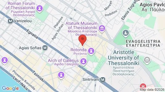 Apartments for rent i Thessaloniki - kort over placeringen