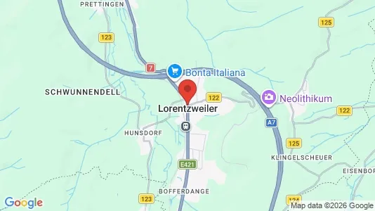 Apartments for rent i Lorentzweiler - kort over placeringen