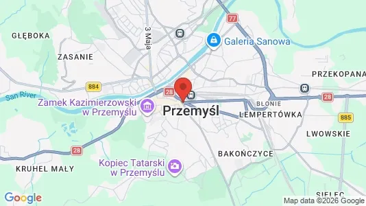 Apartments for rent i Przemyśl - kort over placeringen