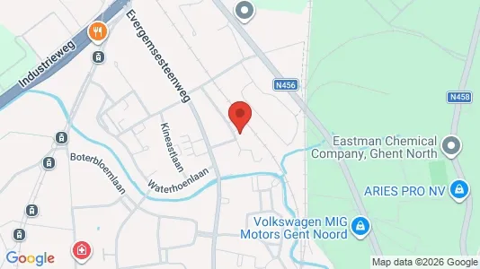 Apartments for rent i Gent Wondelgem - kort over placeringen
