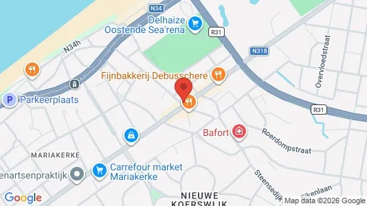 Apartments for rent i Oostende - kort over placeringen