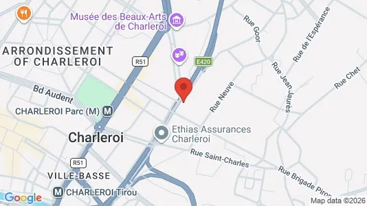 Apartments for rent i Charleroi - kort over placeringen