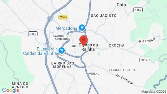Apartments for rent i Caldas da Rainha - kort over placeringen