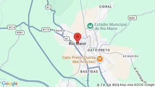 Apartments for rent i Rio Maior - kort over placeringen