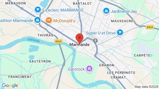 Apartments for rent i Marmande - kort over placeringen