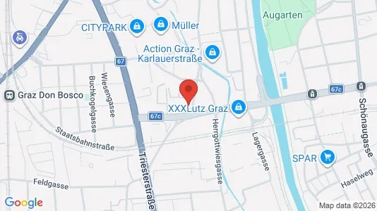 Apartments for rent i Graz - kort over placeringen