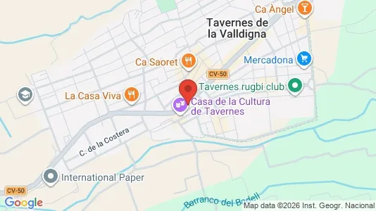 Apartments for rent i Tavernes de la Valldigna - kort over placeringen