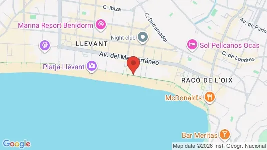 Apartments for rent i Benidorm - kort over placeringen