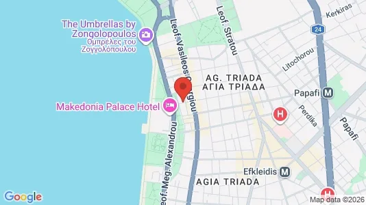 Apartments for rent i Thessaloniki - kort over placeringen