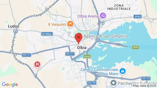 Houses for rent i Olbia - kort over placeringen