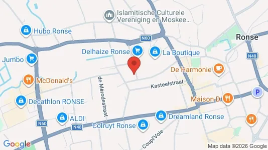 Apartments for rent i Ronse - kort over placeringen