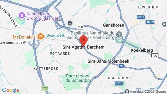Apartments for rent i Brussels Sint-Agatha-Berchem - kort over placeringen