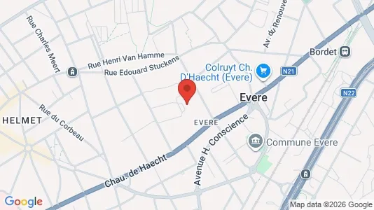 Apartments for rent i Brussels Evere - kort over placeringen