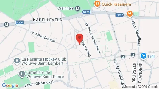 Apartments for rent i Brussels Sint-Lambrechts-Woluwe - kort over placeringen