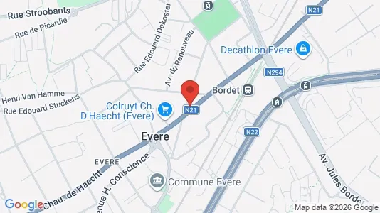 Apartments for rent i Brussels Evere - kort over placeringen