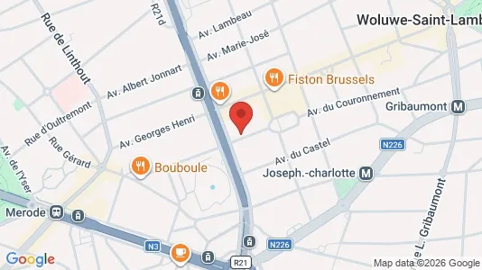 Apartments for rent i Brussels Sint-Lambrechts-Woluwe - kort over placeringen