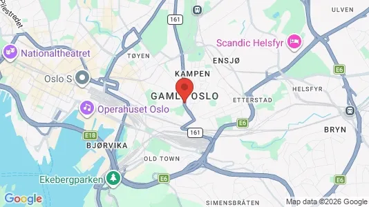 Houses for rent i Oslo Gamle Oslo - kort over placeringen