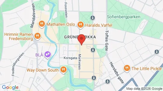 Apartments for rent i Oslo Grünerløkka - kort over placeringen