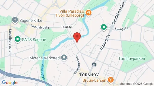 Apartments for rent i Oslo Sagene - kort over placeringen