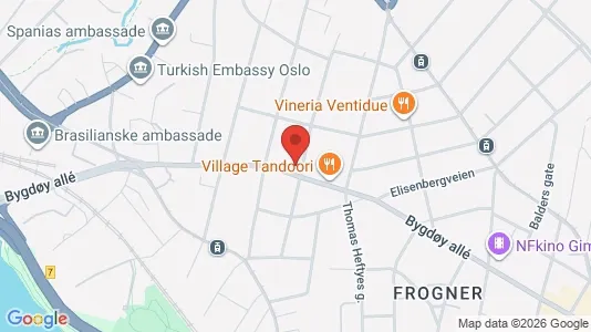 Apartments for rent i Oslo Frogner - kort over placeringen