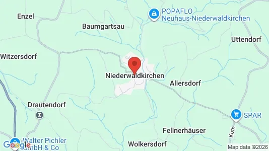 Apartments for rent i Niederwaldkirchen - kort over placeringen