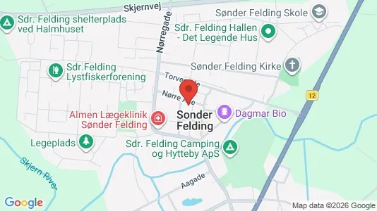 Apartments for rent i Sønder Felding - kort over placeringen