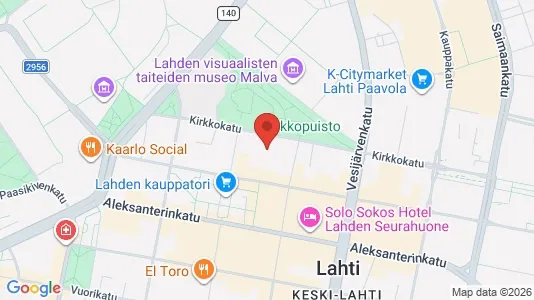 Apartments for rent i Lahti - kort over placeringen