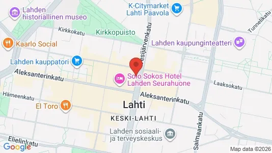 Apartments for rent i Lahti - kort over placeringen