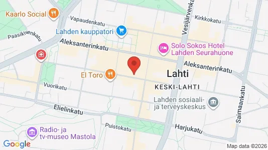 Apartments for rent i Lahti - kort over placeringen