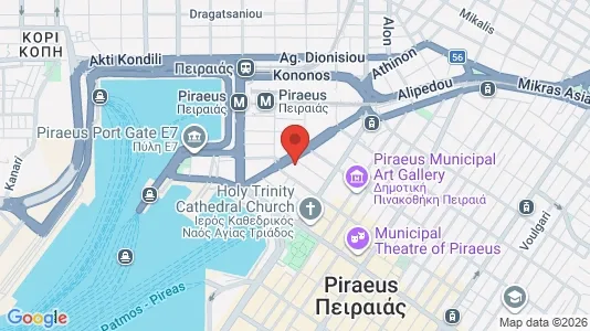 Apartments for rent i Piraeus - kort over placeringen